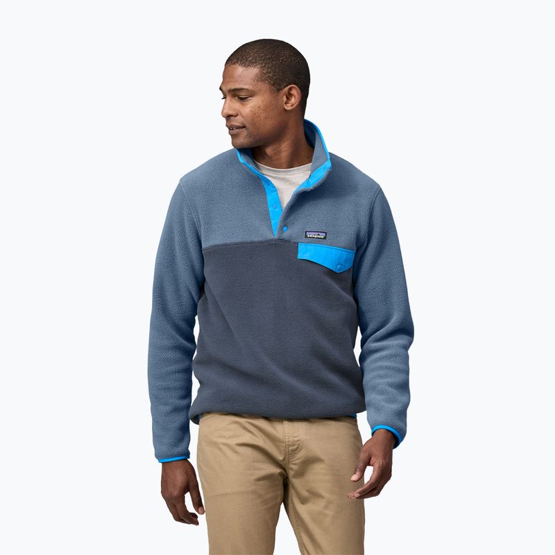 Patagonia men's trekking sweatshirt LW Synch Snap-T P/O smolder blue