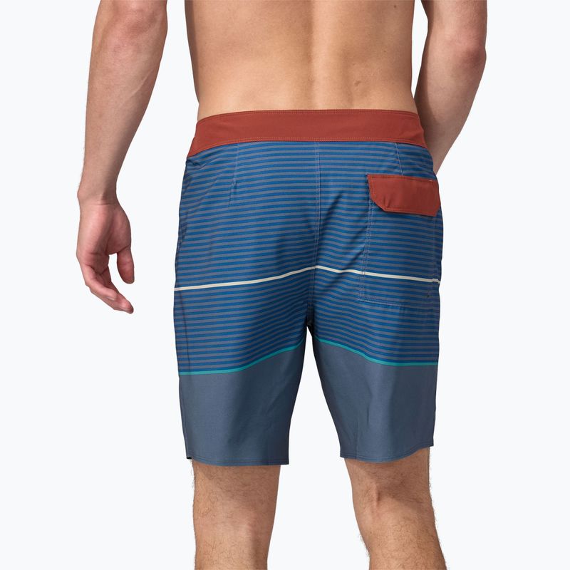 Men's Patagonia Hydropeak Boardshorts olivas stripe/utility blue 2
