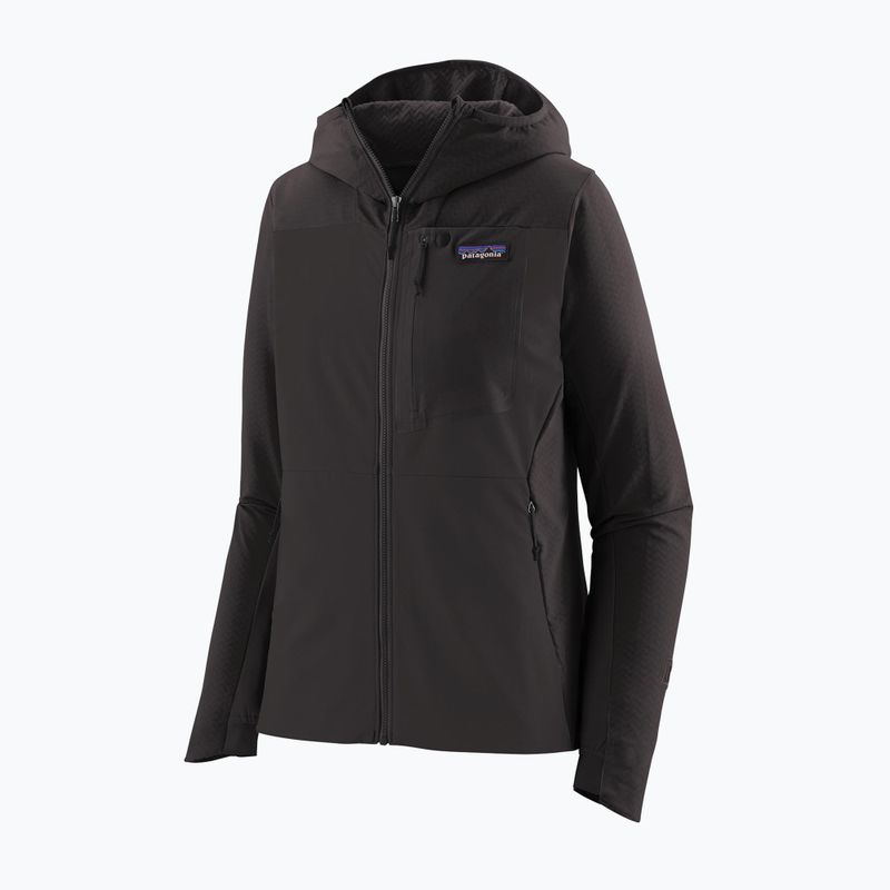 Women's softshell jacket Patagonia R1 CrossStrata Hoody black 9