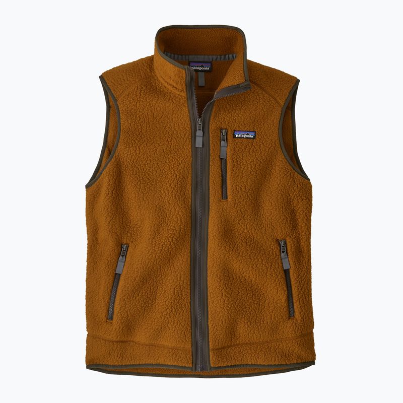 Men's Patagonia Retro Pile Fleece gilet shelter brown