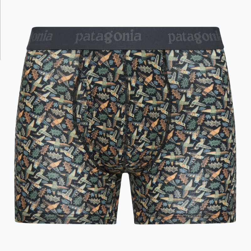 Patagonia men's Essential Boxer Briefs 3" allen's party/ink black boxers