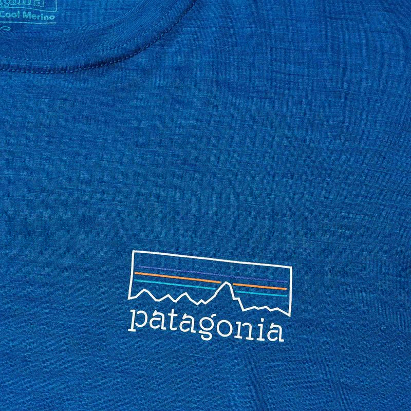 Women's Patagonia Cap Cool Merino Blend Longsleeve Graphic fitz roy strata/endless blue 5