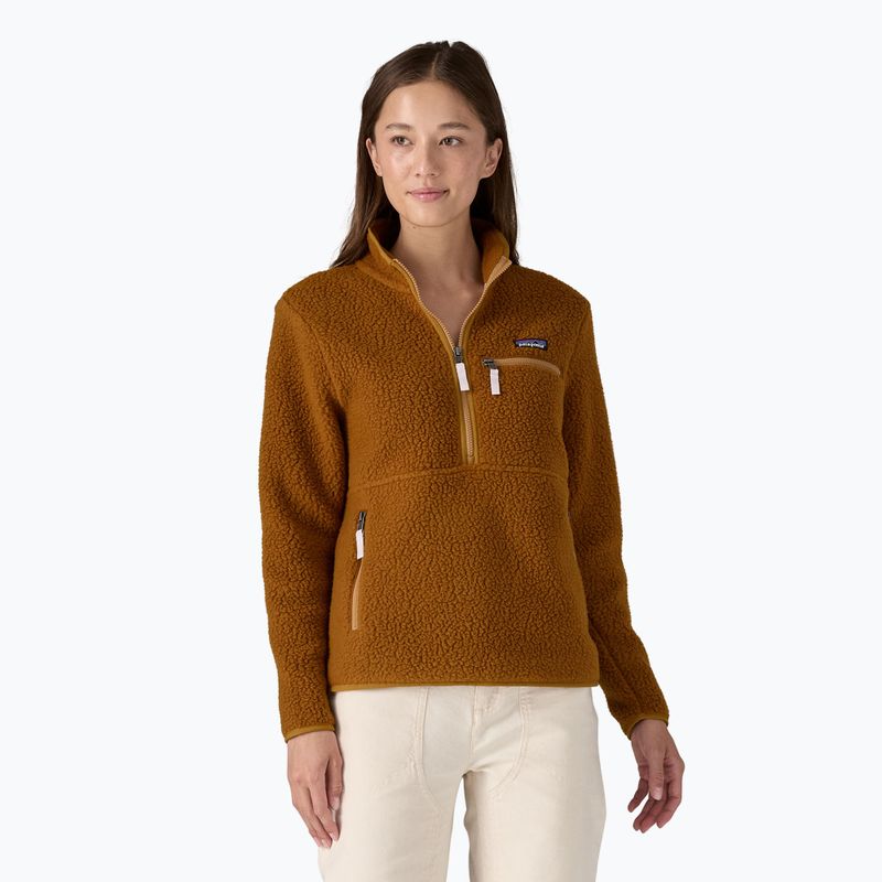 Women's Patagonia Retro Pile fleece sweatshirt Marsupial shelter brown