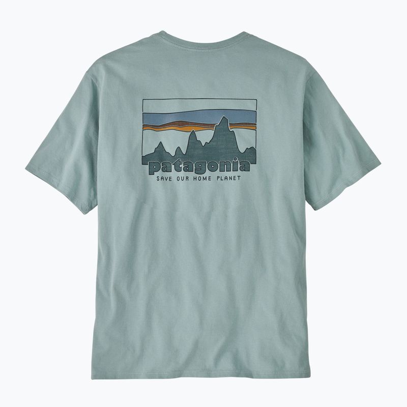 Patagonia men's t-shirt '73 Skyline Organic thermal blue 5