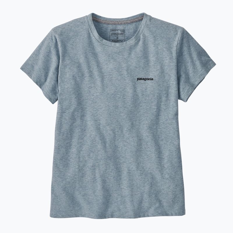 Women's Patagonia P-6 Logo Responsibili-Tee thermal blue t-shirt