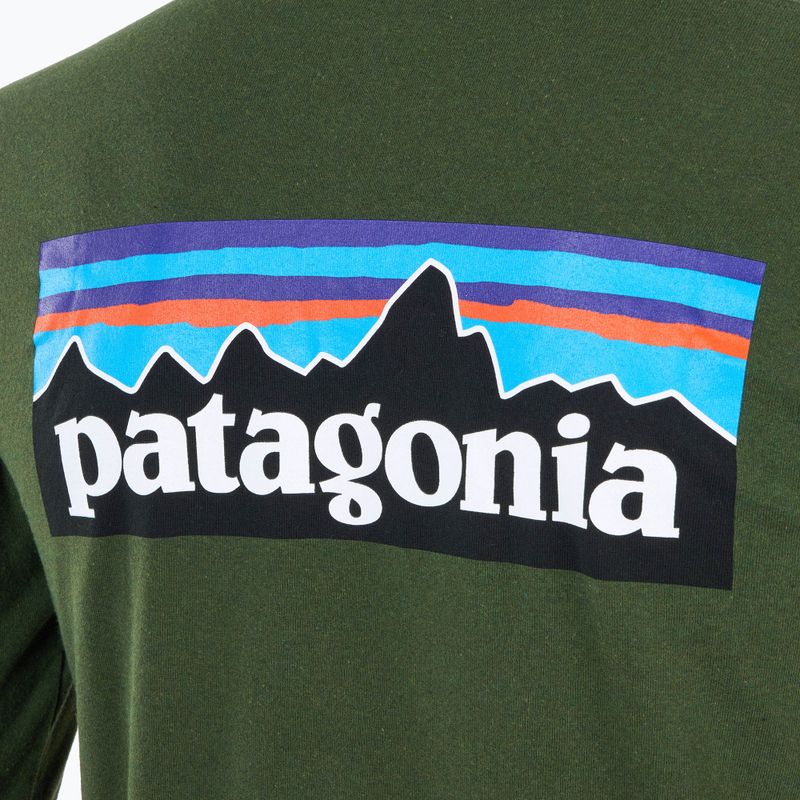 Men's Patagonia P-6 Logo Responsibili longsleeve torrey pine green 4