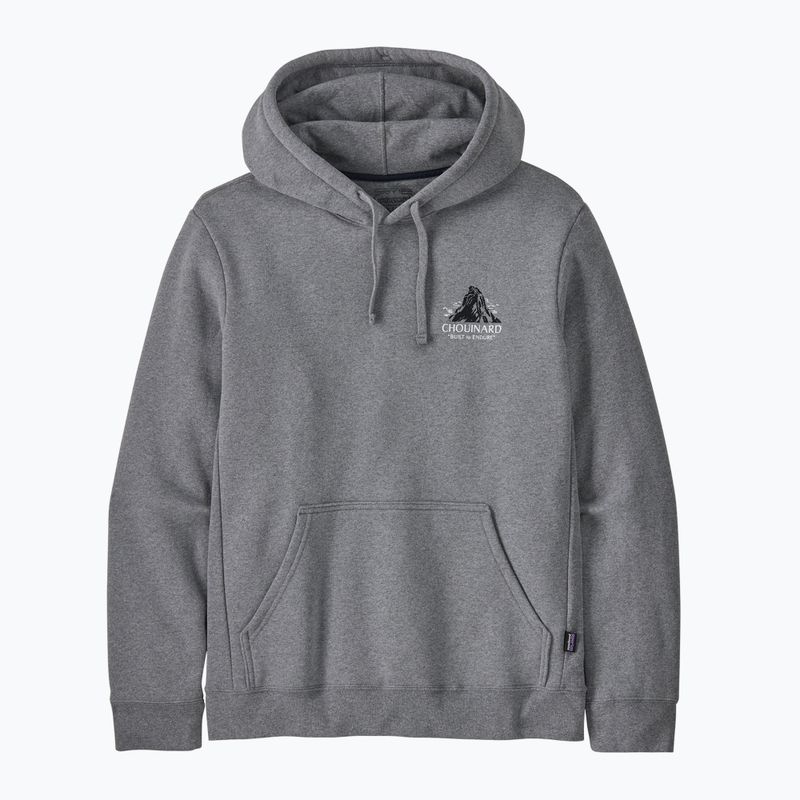 Men's sweatshirt Patagonia Chouinard Crest Uprisal Hoody gravel heather