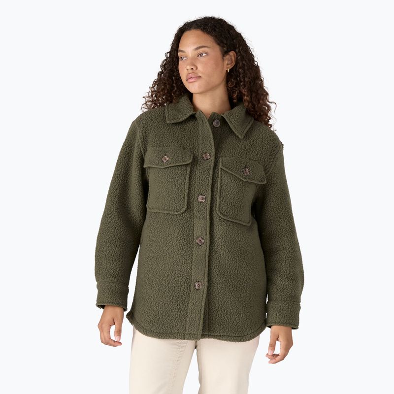 Women's Patagonia Retro Pile Shacket jacket pine needle green