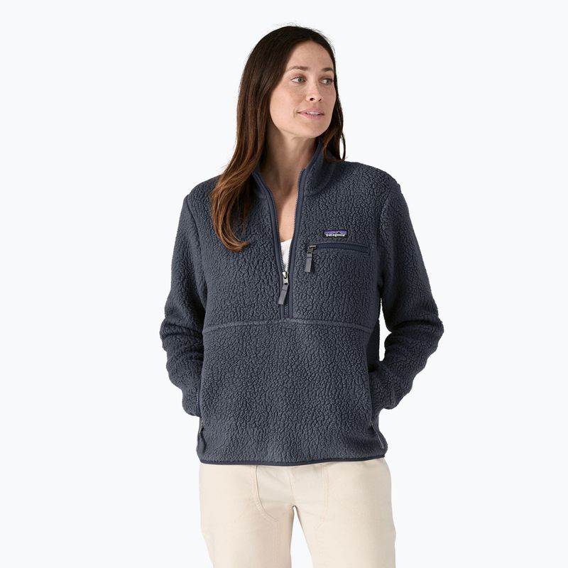 Patagonia Retro Pile women's fleece sweatshirt Marsupial smolder blue