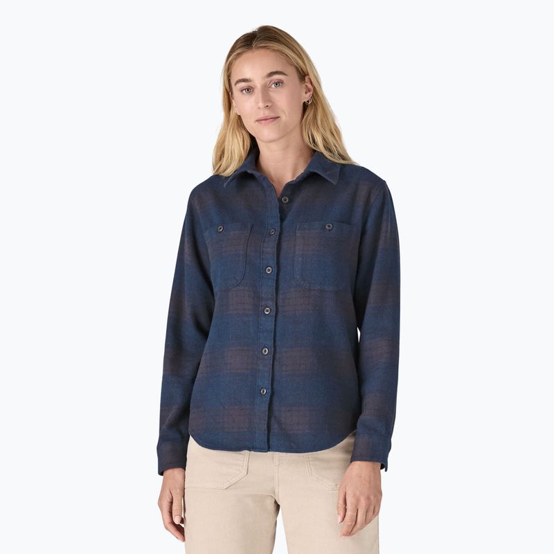 Patagonia women's Fjord Flannel cascade tidepool blue shirt