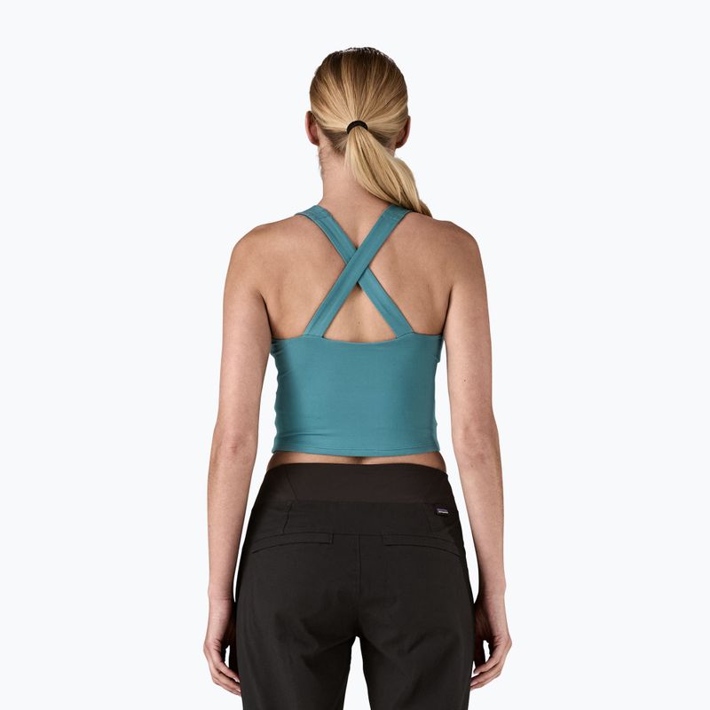 Women's Patagonia Reversible Tank wetland blue trekking t-shirt 3