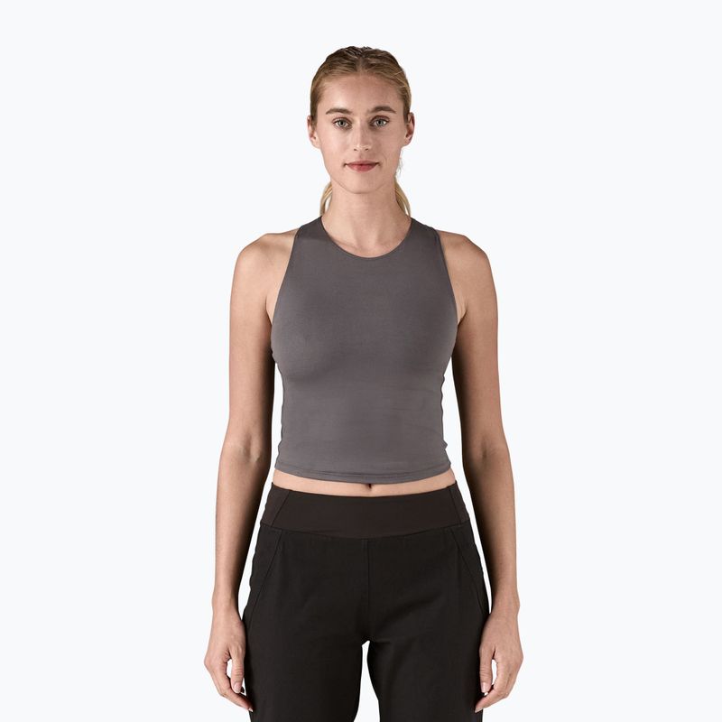 Women's Patagonia Reversible Tank wetland blue trekking t-shirt 4