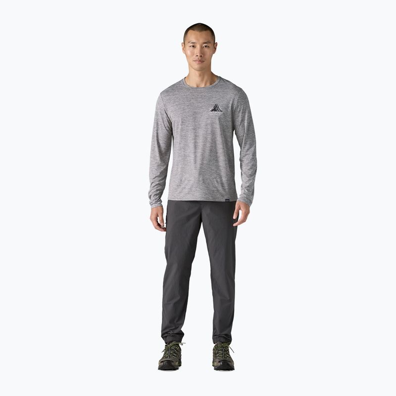 Men's Patagonia Cap Cool Daily Graphic Lands chouinard crest/feather grey longsleeve 2