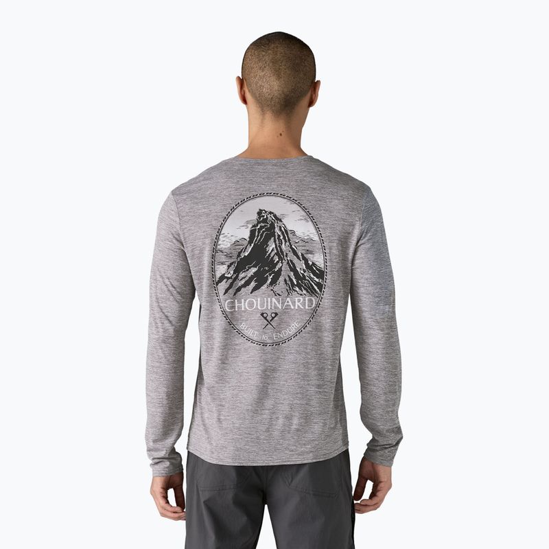 Men's Patagonia Cap Cool Daily Graphic Lands chouinard crest/feather grey longsleeve 3