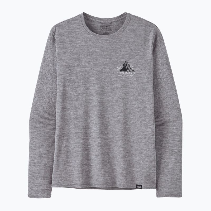 Men's Patagonia Cap Cool Daily Graphic Lands chouinard crest/feather grey longsleeve 4
