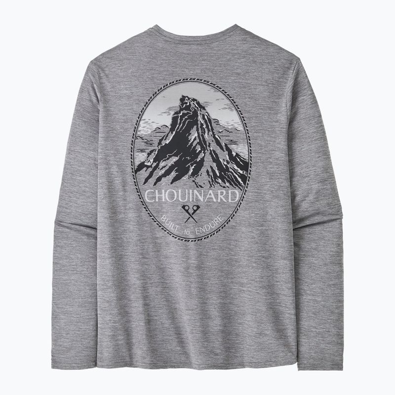 Men's Patagonia Cap Cool Daily Graphic Lands chouinard crest/feather grey longsleeve 5