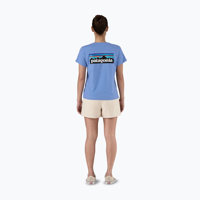 Women's Patagonia P-6 Logo Responsibili-Tee abundant blue 5