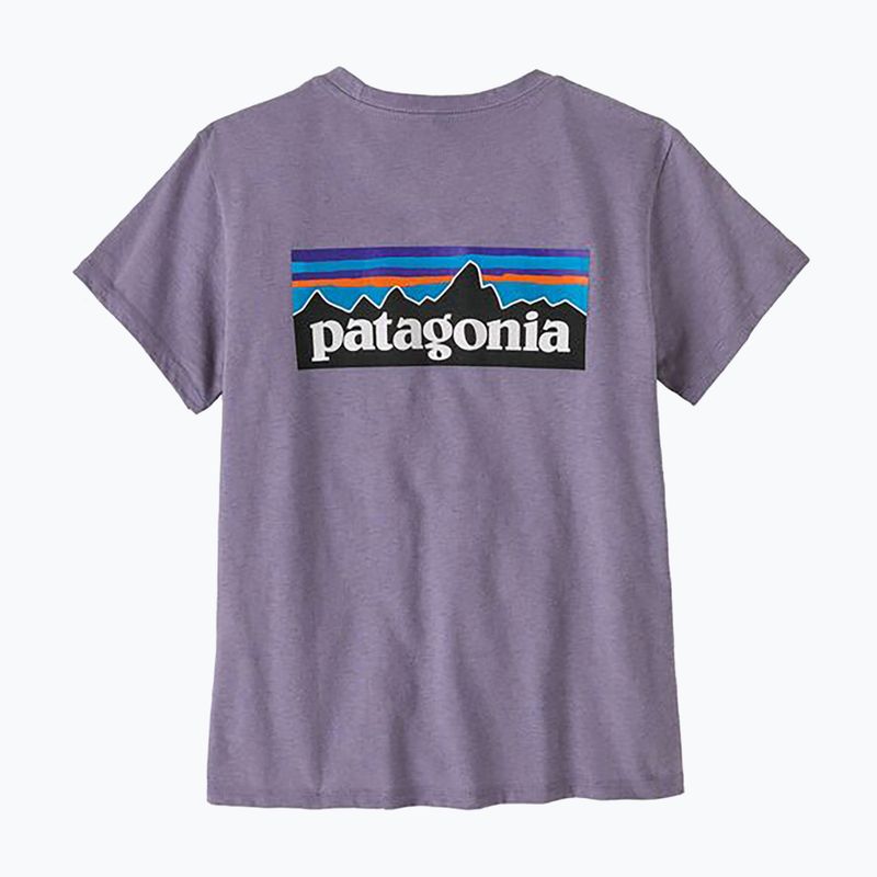 Women's Patagonia P-6 Logo Responsibili-Tee concrete purple T-shirt 2