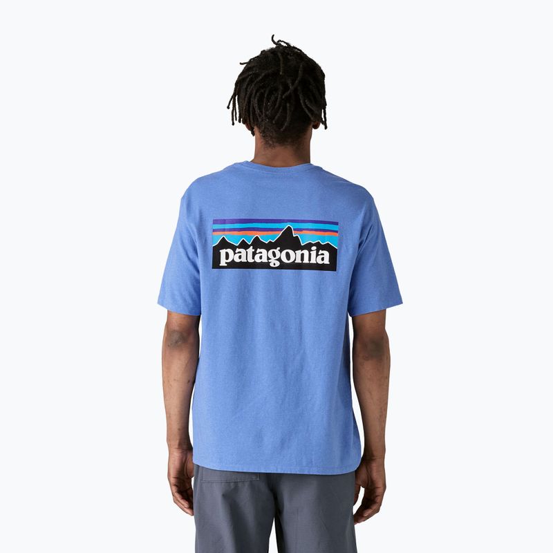 Men's Patagonia P-6 Logo Responsibili-Tee abundant blue 4