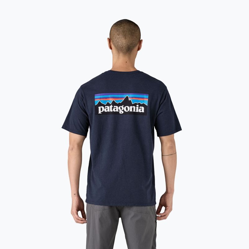 Men's Patagonia P-6 Logo Responsibili-Tee new navy T-shirt 2