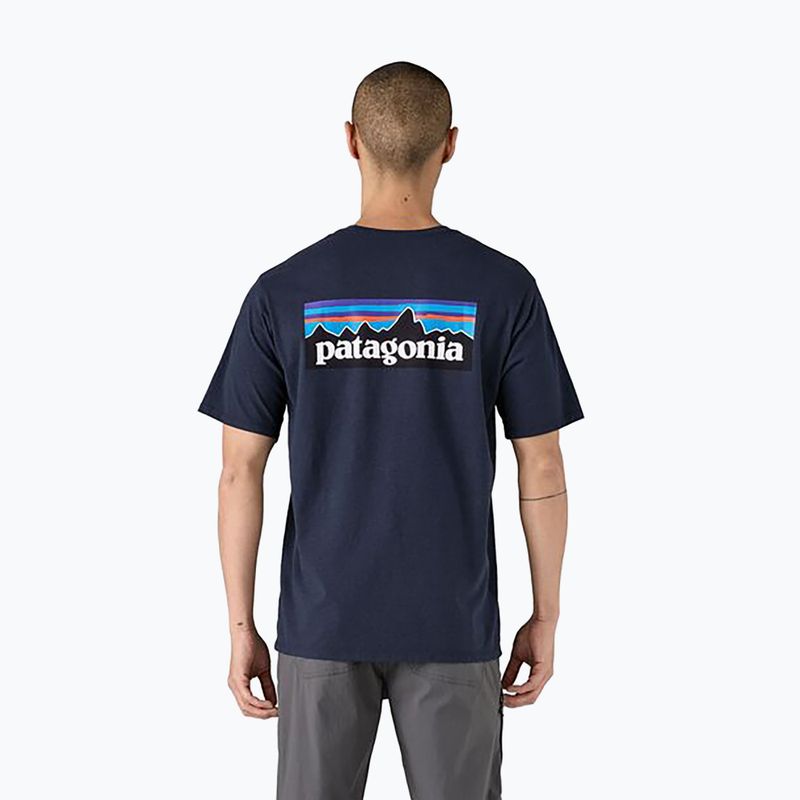 Men's Patagonia P-6 Logo Responsibili-Tee new navy T-shirt 2