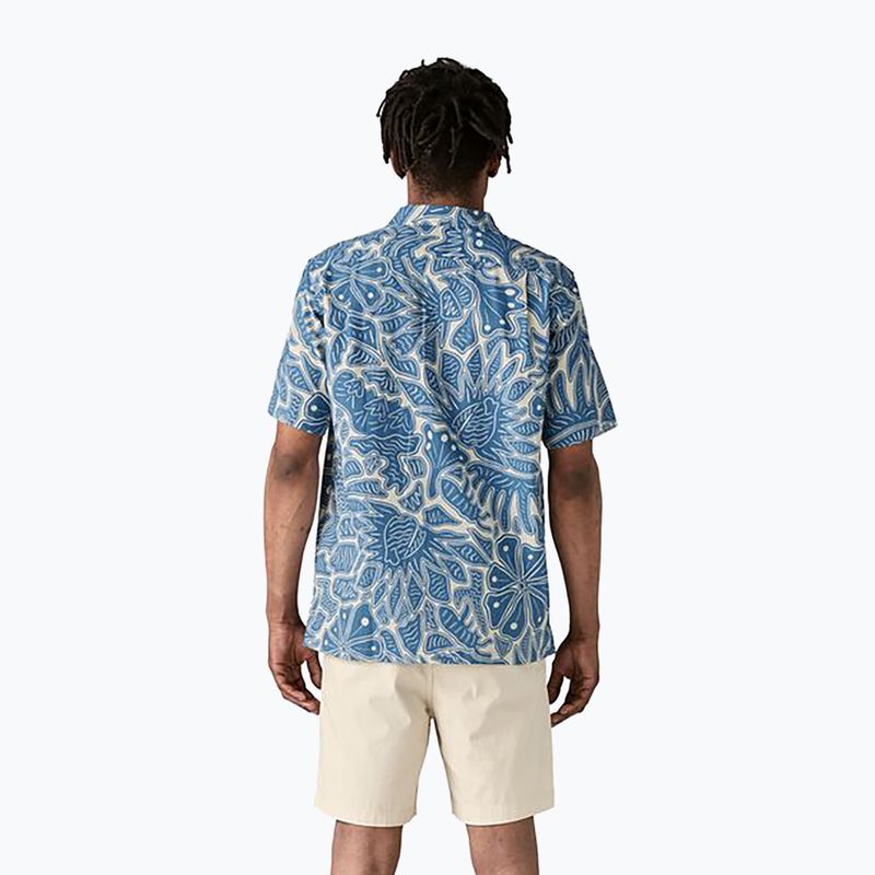Men's Patagonia Tidal Threads Camp shirt bees and lowers/still blue 2