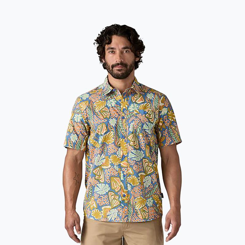 Patagonia men's Go To flourish/abundant blue shirt