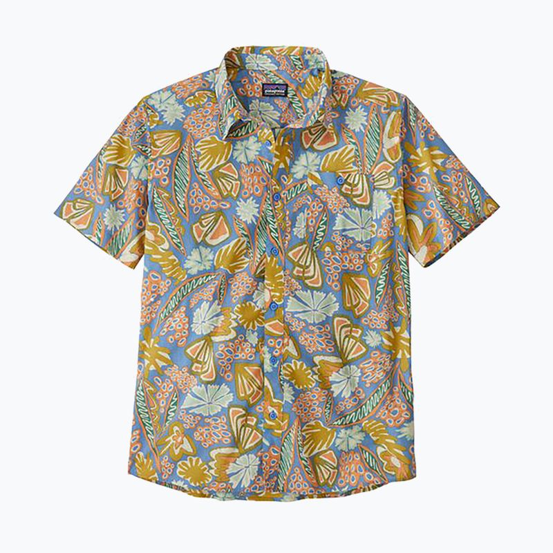 Patagonia men's Go To flourish/abundant blue shirt 3