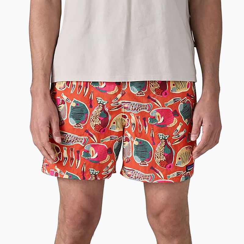 Patagonia men's shorts Baggies 5" wrasse/pollinator orange
