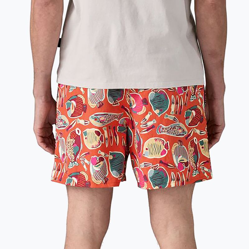 Patagonia men's shorts Baggies 5" wrasse/pollinator orange 3