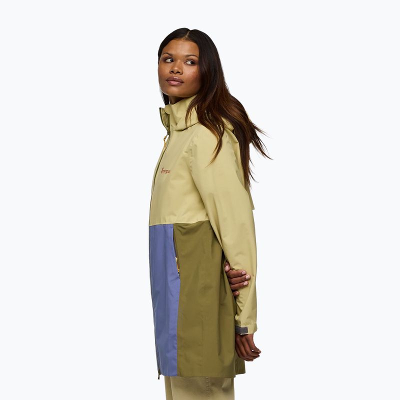 Women's Cotopaxi Cielo Rain Trench grain/smoke rain jacket 3