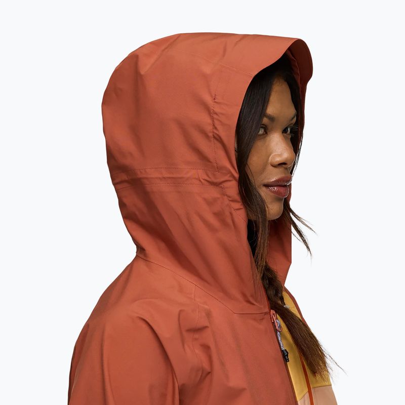 Cotopaxi Impermeo 3L Hooded Shell faded brick/rose women's rain jacket 5