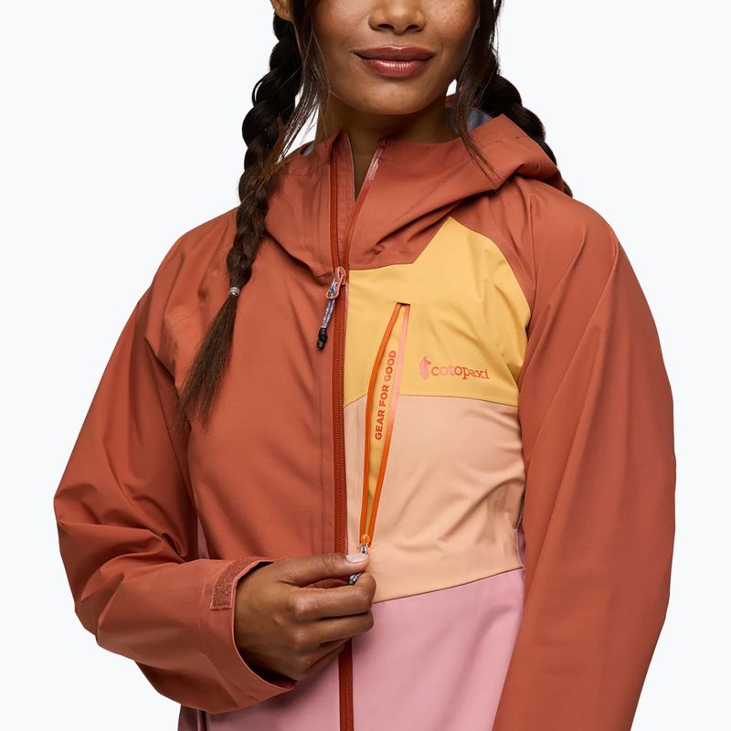 Cotopaxi Impermeo 3L Hooded Shell faded brick/rose women's rain jacket 6
