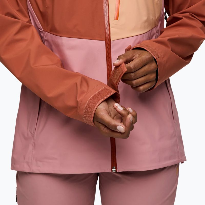 Cotopaxi Impermeo 3L Hooded Shell faded brick/rose women's rain jacket 7