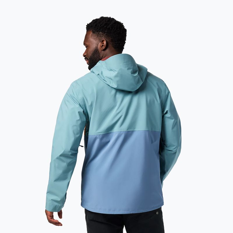 Men's softshell jacket Cotopaxi Impermeo 3L Hooded Shell everglade and steel blue 2