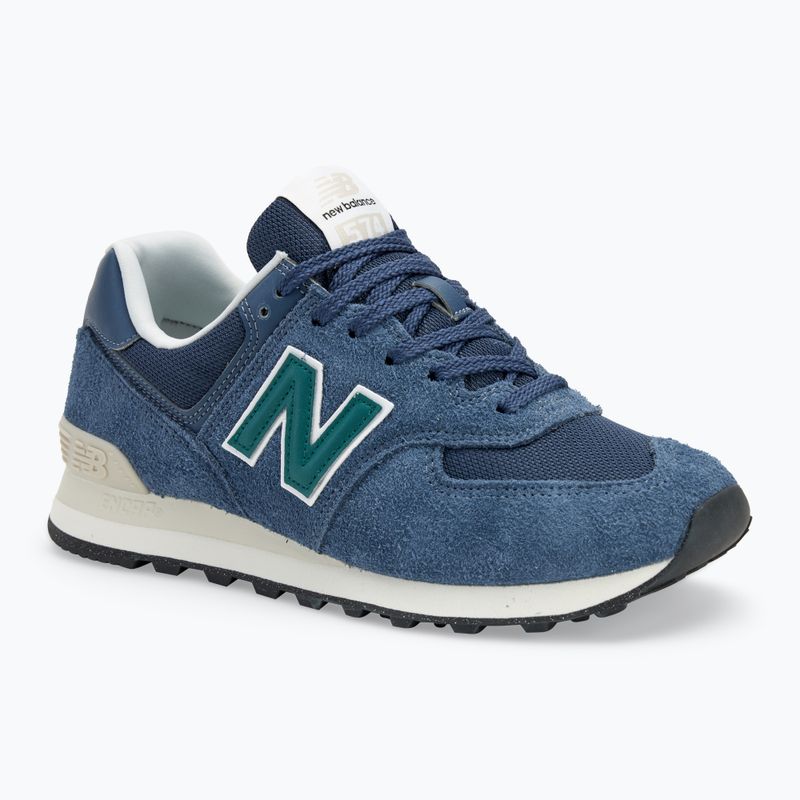 New Balance 574's V2 navy/green shoes