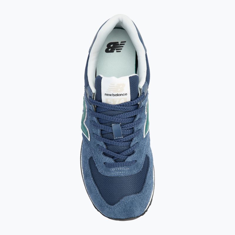 New Balance 574's V2 navy/green shoes 5