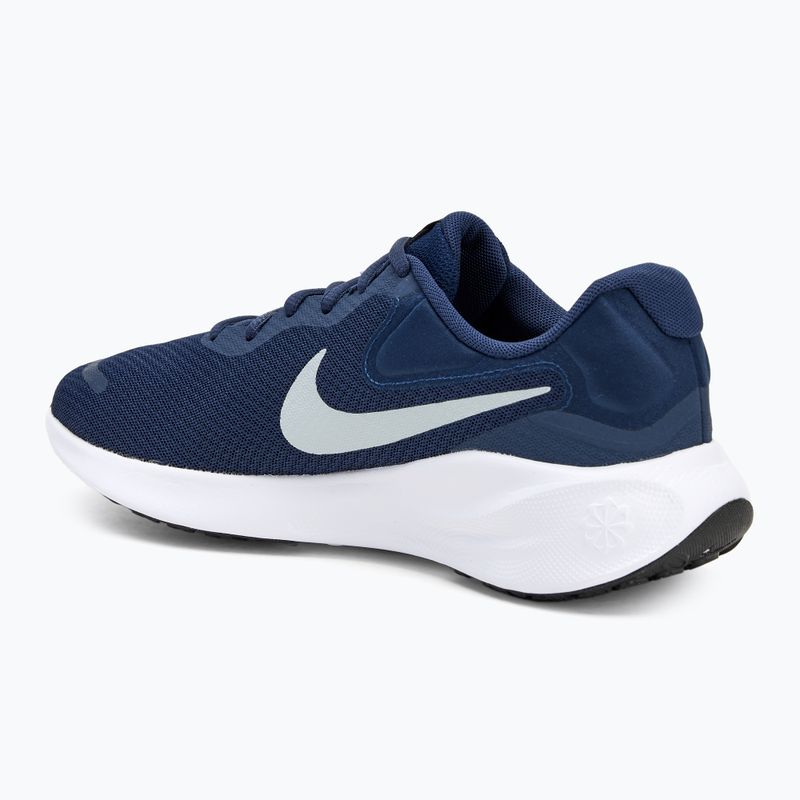 Men's Nike Revolution 7 running shoes midnight navy/black/white/pure platinum 3