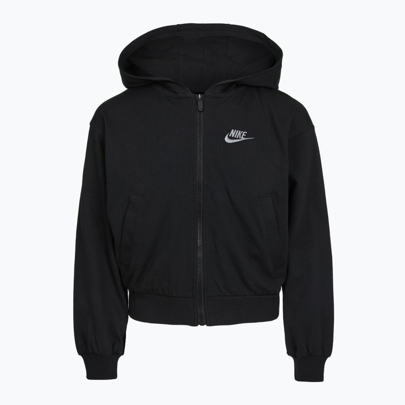 Children's sweatshirt Nike Sportswear Full Zip Hoodie black/flat pewter 7