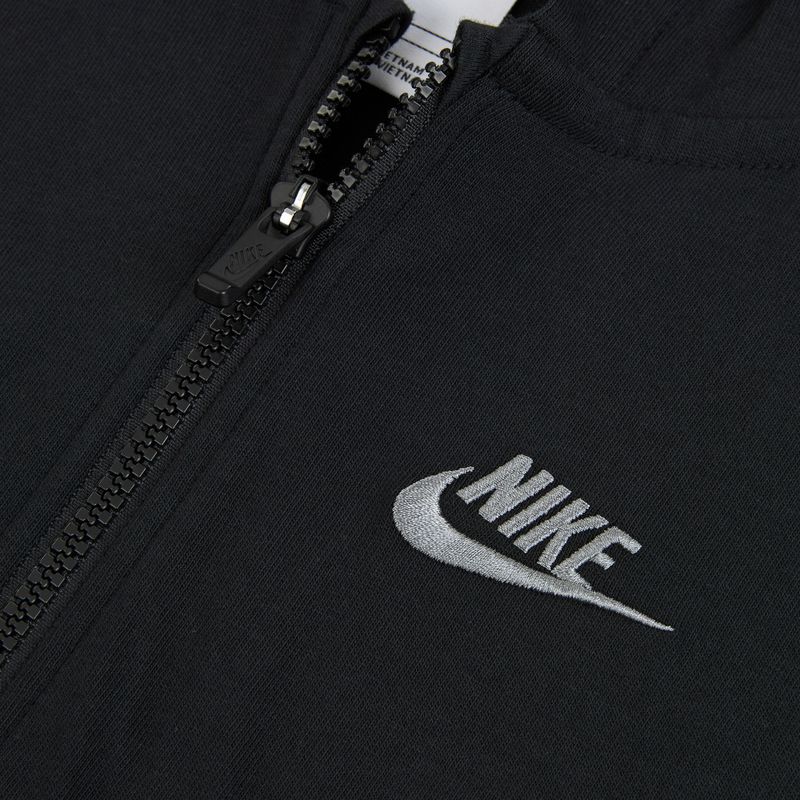 Children's sweatshirt Nike Sportswear Full Zip Hoodie black/flat pewter 9
