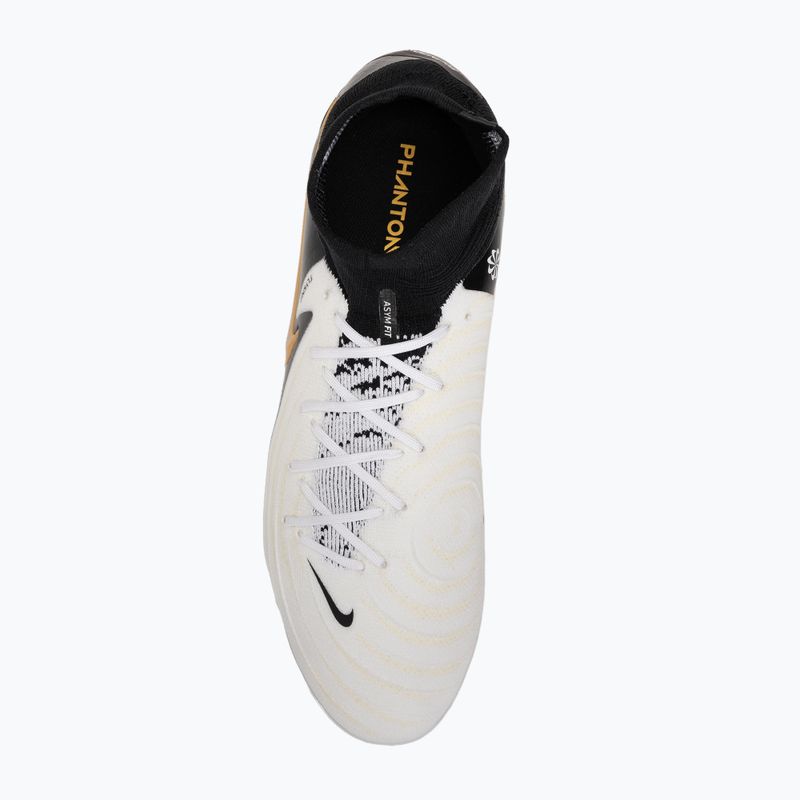 Men's Nike Phantom Luna II Pro FG football boots white/metallic gold coin/black 5