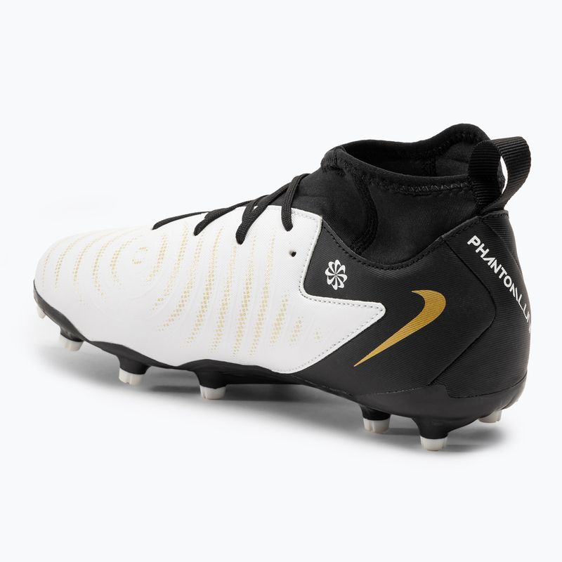 Nike Phantom Luna II Academy FG/MG Junior football boots white / metallic gold / black 3