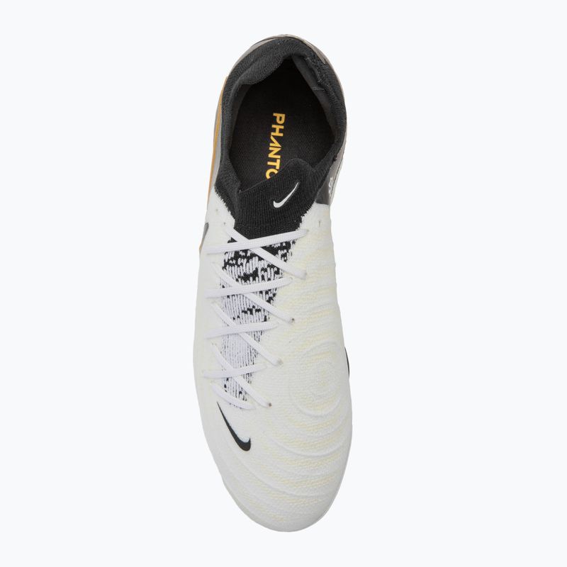 Men's Nike Phantom GX II Pro FG football boots white/metallic gold coin/black 5