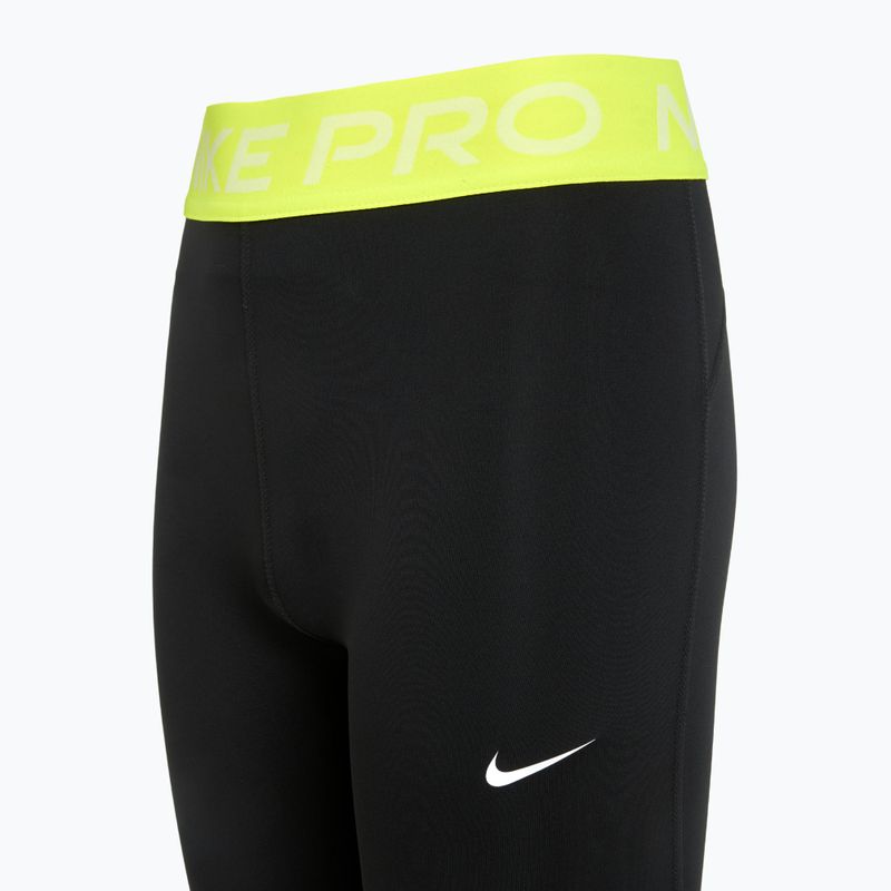 Children's leggings Nike Pro Dri-FIT comet black/volt/white 8