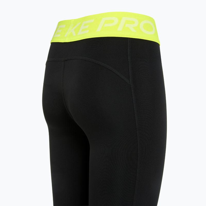 Children's leggings Nike Pro Dri-FIT comet black/volt/white 9