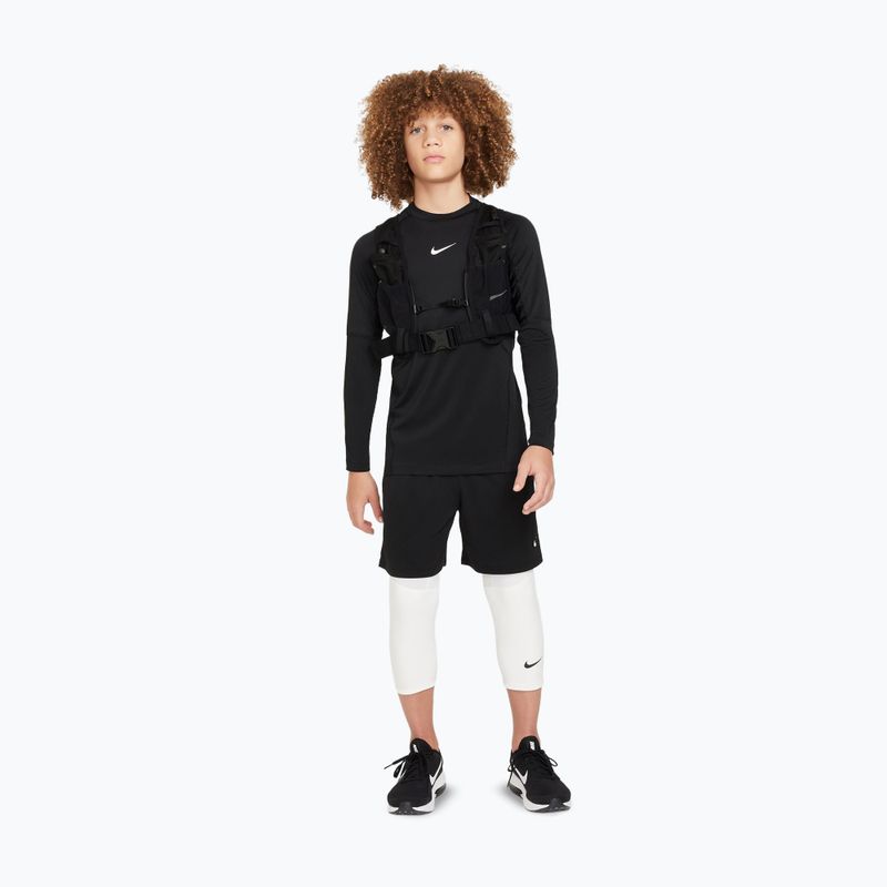 Children's longsleeve Nike Pro Dri-Fit black/white 2