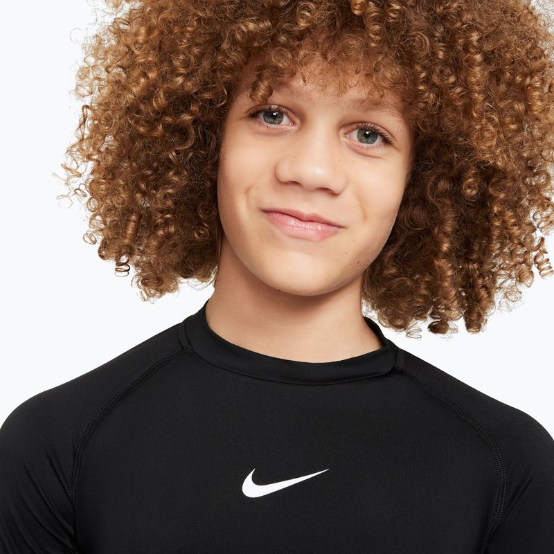 Children's longsleeve Nike Pro Dri-Fit black/white 4