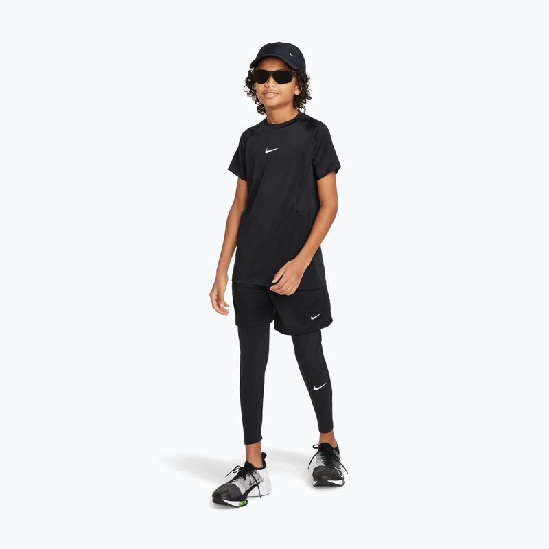 Children's leggings Nike Pro Dri-FIT black/black/white 2