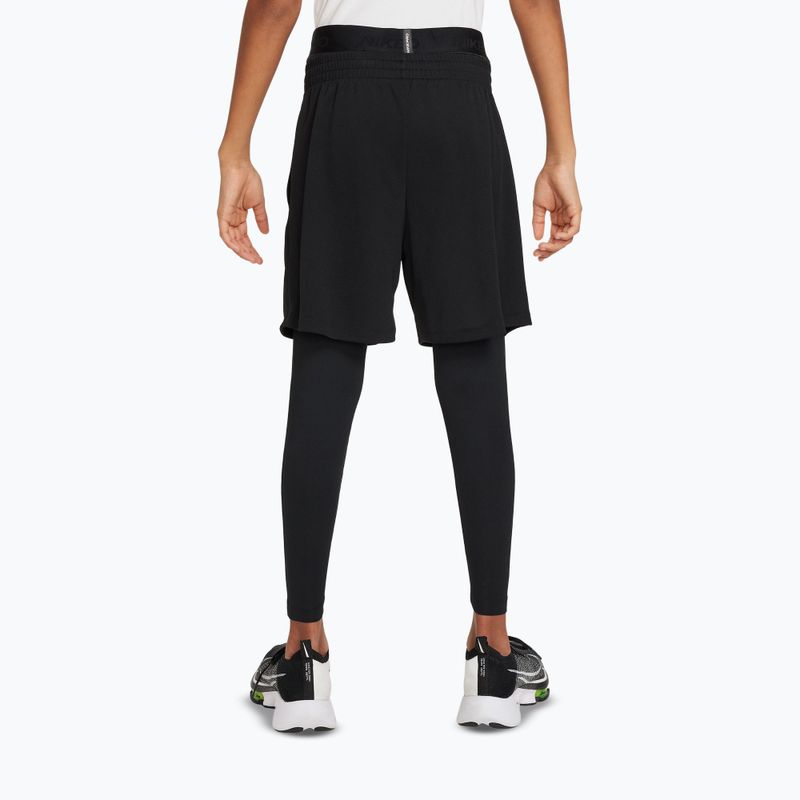 Children's leggings Nike Pro Dri-FIT black/black/white 3