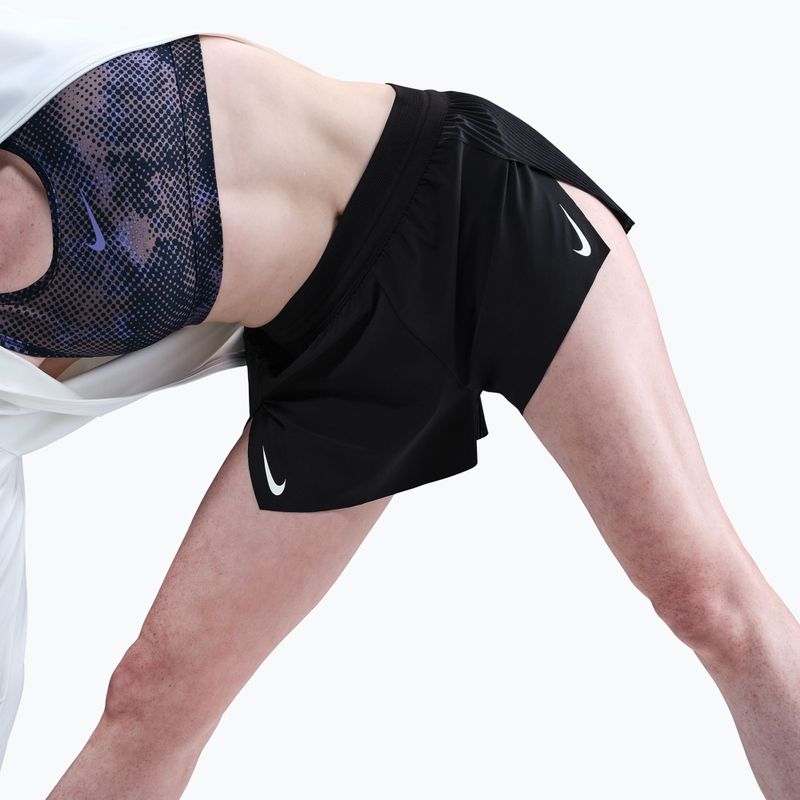 Women's running shorts Nike AeroSwift Dri-Fit ADV Mid-Rise 3" black/white 5